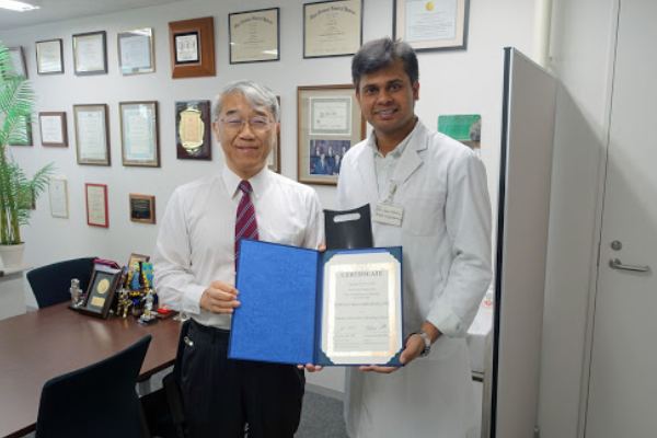 Dr.Dinesh Chidambaram with Prof. Eiji Itoi